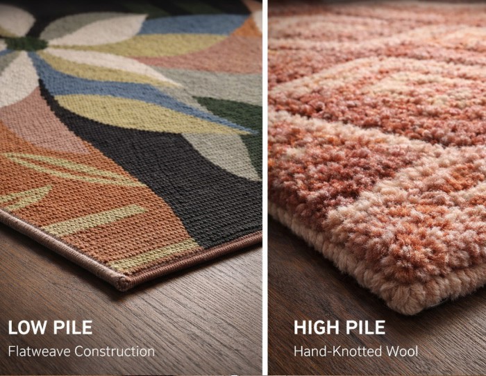 low pile vs high pile carpet